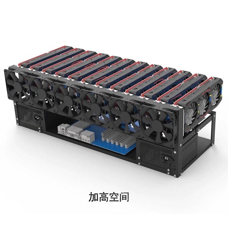 12 GPU Madencilik Rig Çerçeves - 12 Gpu Open Air Frame Case incelemesi ve fiyatı