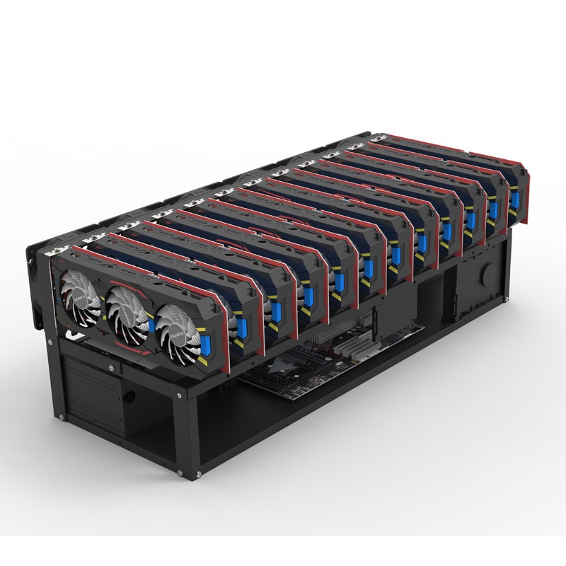 12 GPU Madencilik Rig Çerçeves - 12 Gpu Open Air Frame Case incelemesi ve fiyatı
